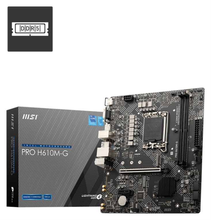 MSI PRO H610M-G placa base Intel H610 LGA 1700 micro ATX