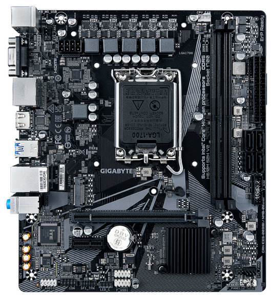 GIGABYTE H610M S2H V2 Placa base - Soporta CPUs Intel Core de 14ª generación, 4+1+1 Fases Híbridas VRM Digital, hasta 5600MHz DDR5, 1xPCIe 3.0 M.2, GbE LAN, USB 3.2 Gen 1