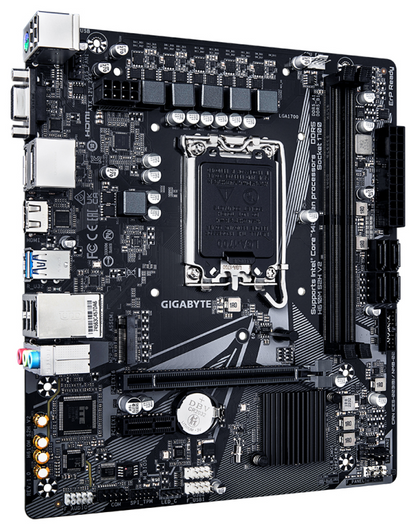 GIGABYTE H610M S2H V2 Placa base - Soporta CPUs Intel Core de 14ª generación, 4+1+1 Fases Híbridas VRM Digital, hasta 5600MHz DDR5, 1xPCIe 3.0 M.2, GbE LAN, USB 3.2 Gen 1