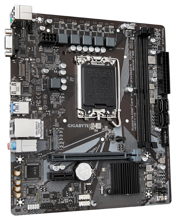GIGABYTE H610M H V2 Placa base - Compatible con procesadores Intel Core 14th CPUs, 4+1+1 Hybrid Digital VRM, up to 5600MHz DDR5, 1xPCIe 3.0 M.2, GbE LAN, USB 3.2 Gen 1