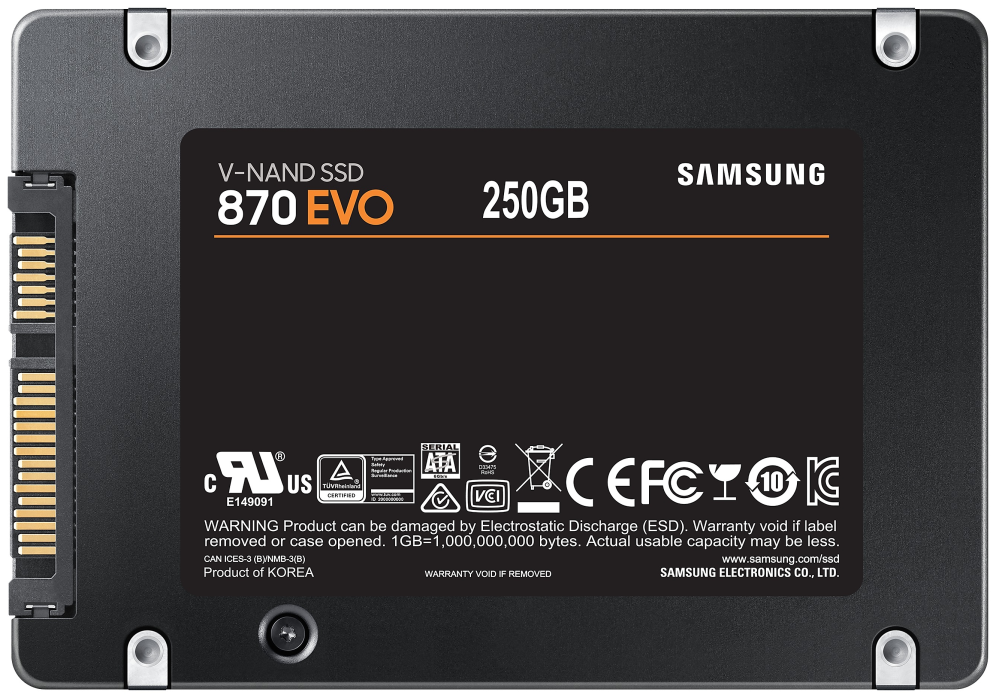 Samsung 870 EVO 250 GB 2.5'' Serial ATA III V-NAND MLC