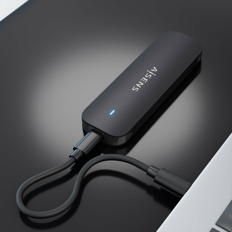 AISENS ASM2-024B caja para disco duro externo Caja externa para unidad de estado solido (SSD) Negro