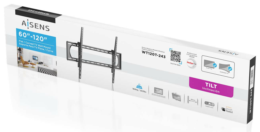 AISENS WT120T-243 soporte para TV 3,05 m (120'')