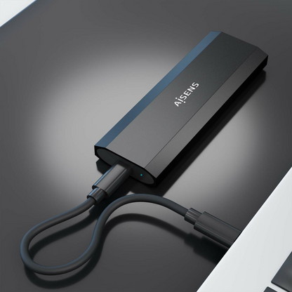 AISENS ASM2-028B caja para disco duro externo Caja externa para unidad de estado solido (SSD) Negro