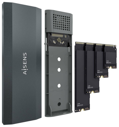 AISENS ASM2-029GR caja para disco duro externo Caja externa para unidad de estado solido (SSD)