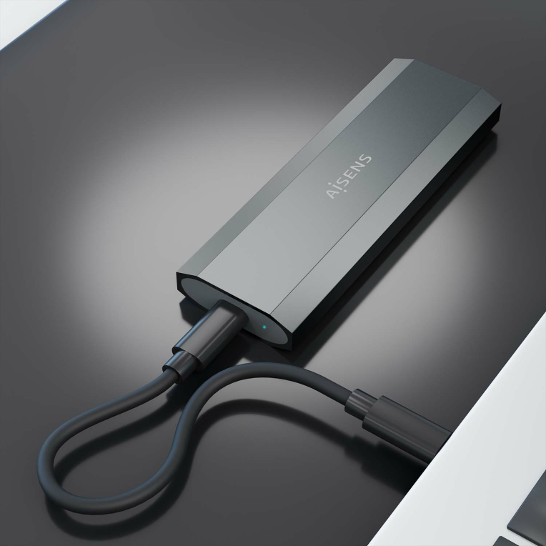 AISENS ASM2-029GR caja para disco duro externo Caja externa para unidad de estado solido (SSD)