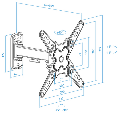 TooQ LP1343TN-B soporte para TV 109,2 cm (43'')