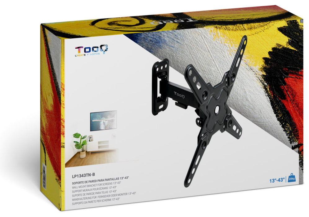 TooQ LP1343TN-B soporte para TV 109,2 cm (43'')