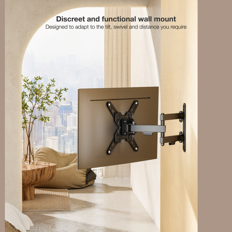 TooQ Soporte de Pared para Pantallas 13''-43'', Negro