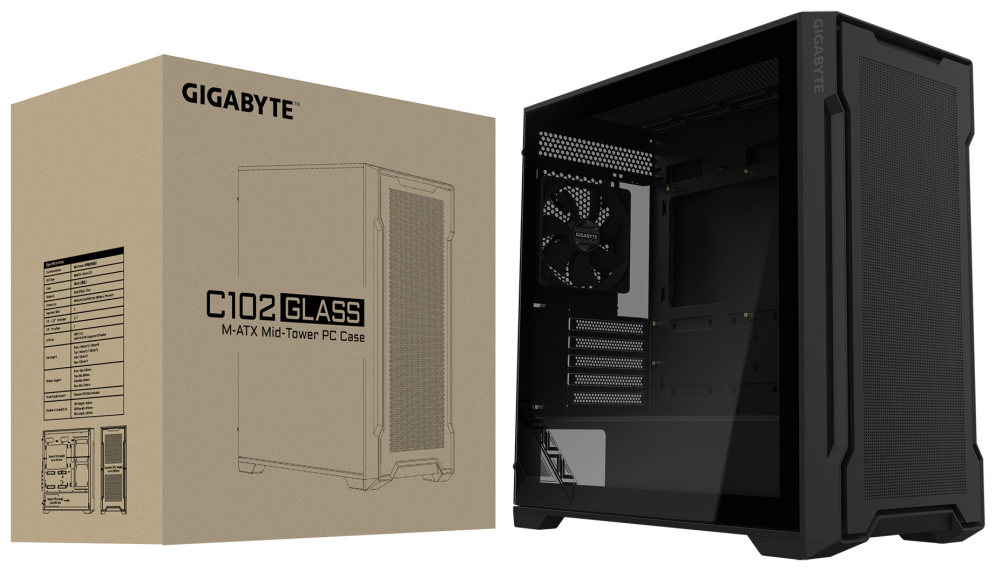 GIGABYTE C102 GLASS Midi Tower Negro