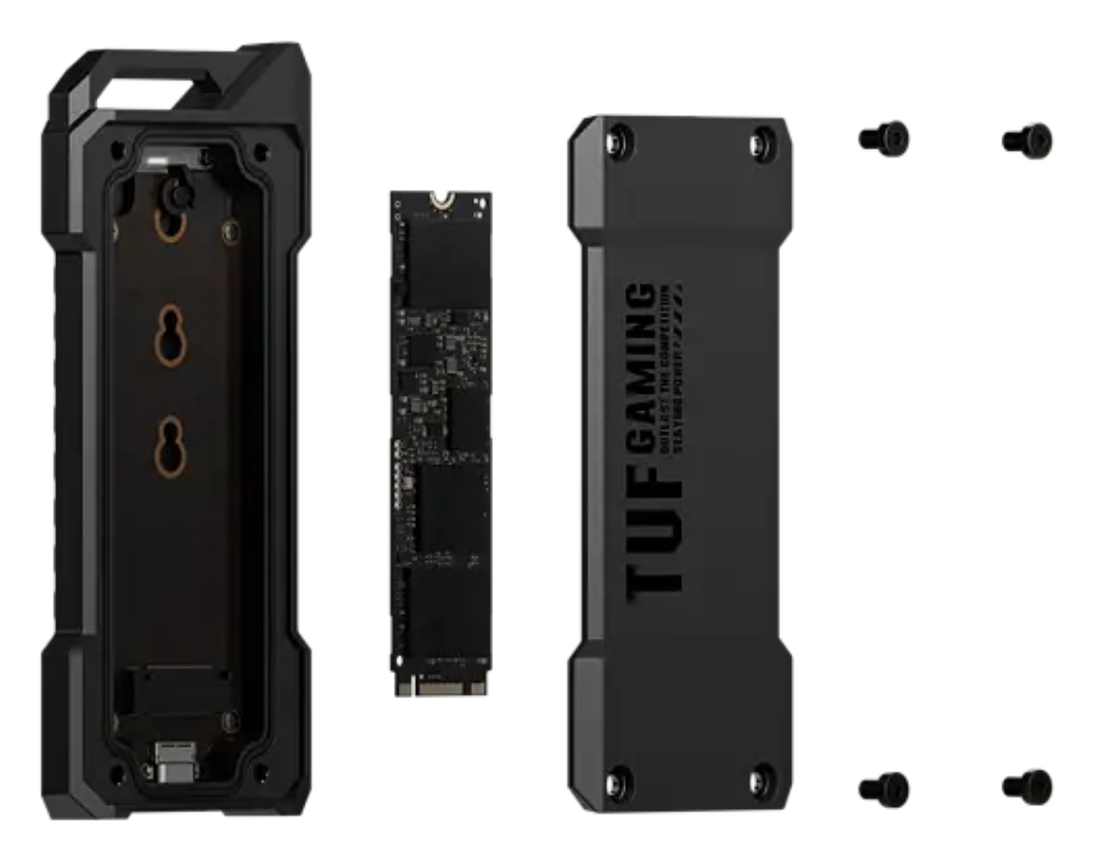 ASUS ESD-T1A/BLK/G/AS// Caja externa para unidad de estado solido (SSD) Negro M.2