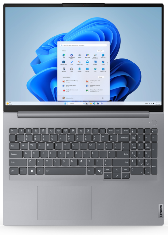 Lenovo ThinkBook 16 G7 ARP AMD Ryzen™ 5 7535HS Portatil 40,6 cm (16'') WUXGA 16 GB DDR5-SDRAM 512 GB SSD Wi-Fi 6 (802.11ax) Windows 11 Pro Espanol Gris