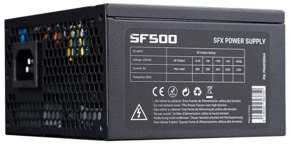 Hiditec SF500 unidad de fuente de alimentacion 500 W 20+4 pin ATX SFX Negro