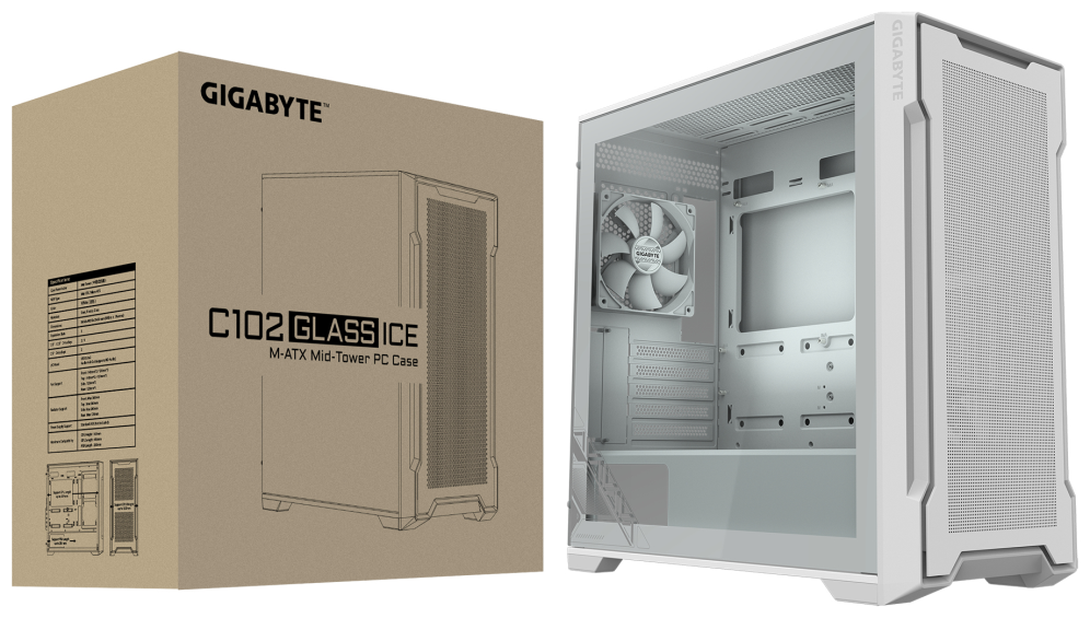 GIGABYTE C102 GLASS Midi Tower Blanco
