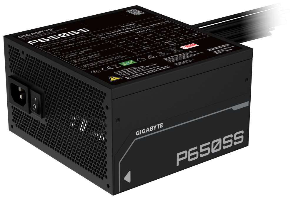 GIGABYTE P650SS unidad de fuente de alimentacion 650 W 20+4 pin ATX ATX Negro