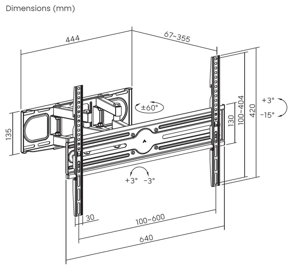 AISENS WT80TSLE-327 soporte para TV 2,03 m (80'')