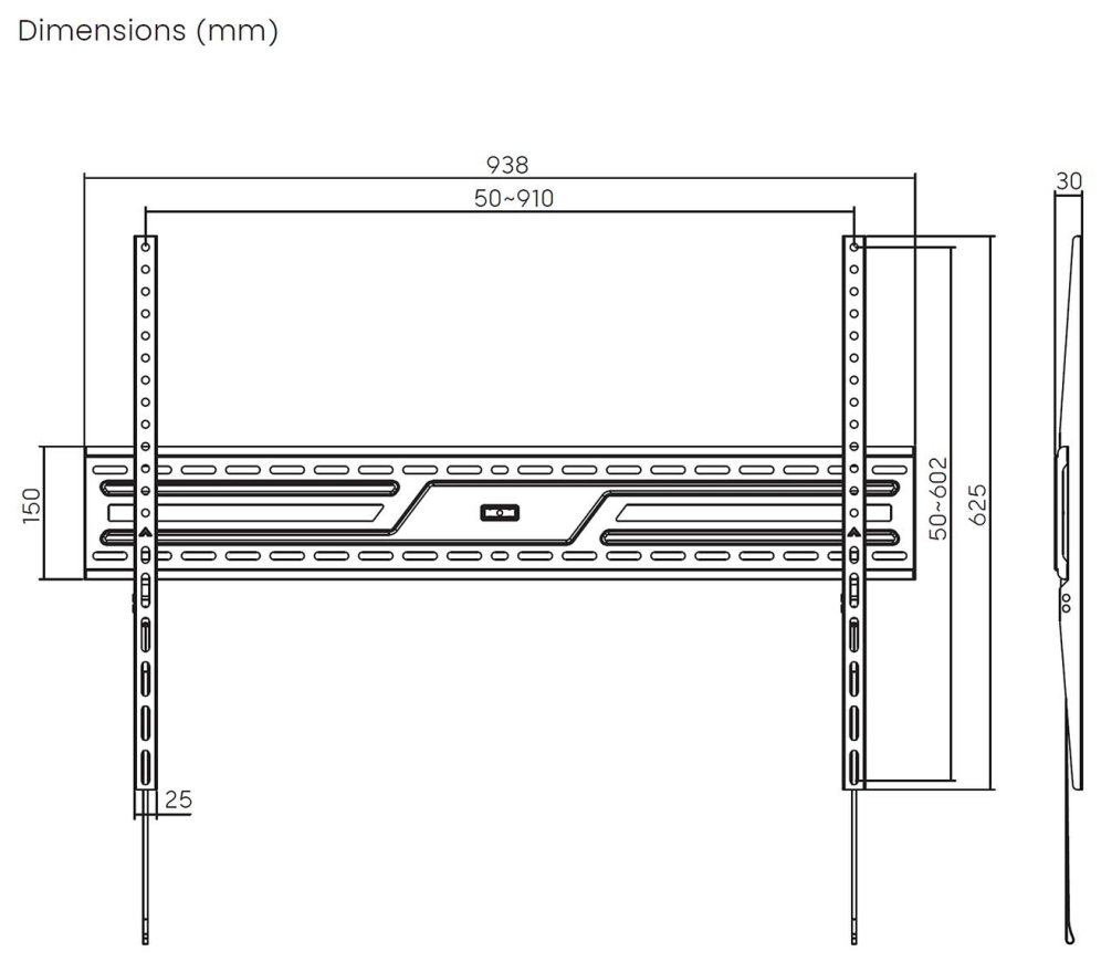 AISENS WT100F-317 soporte para TV 2,54 m (100'')