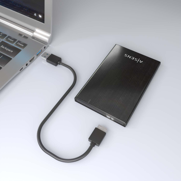 AISENS ASE-2528B caja para disco duro externo Carcasa de disco duro/SSD 2.5''