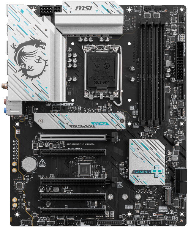 MSI B760 GAMING PLUS WIFI DDR4 placa base Intel B760 LGA 1700 ATX
