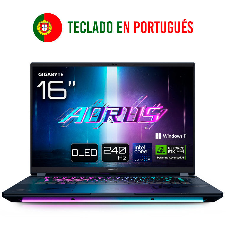 GIGABYTE AORUS MASTER 16 BZHC6PTE64SP ordenador portatil Intel Core Ultra 9 275HX Portatil 40,6 cm (16'') WQXGA 32 GB DDR5-SDRAM 1 TB SSD NVIDIA GeForce RTX 5090 Wi-Fi 7 (802.11be) Windows 11 Pro Negro