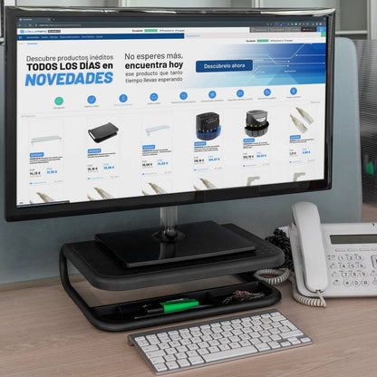 Soporte para monitor Elevador de pantalla negro