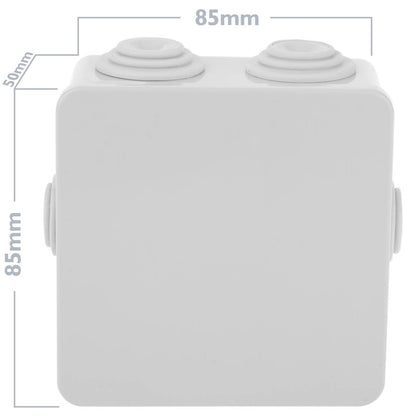 Caja estanca de superficie cuadrada IP55 85x85x50mm