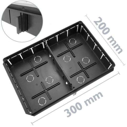 Caja empotrada de registro eléctrico rectangular 300x200x60 mm