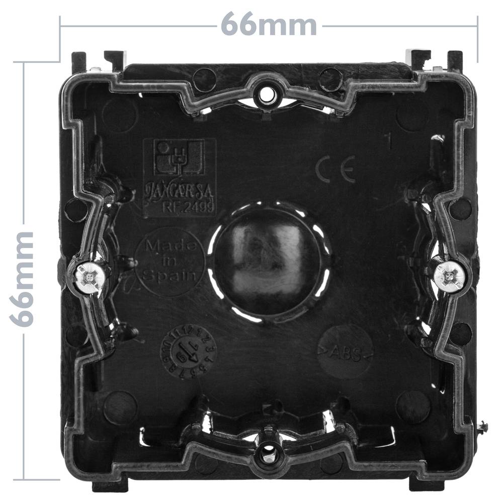 Caja de empotrar 66x66mm cajetín de conexiones eléctricas