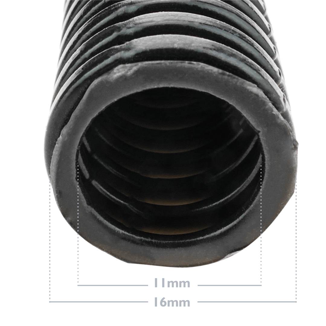 Tubo corrugado interior M-16 25 m negro