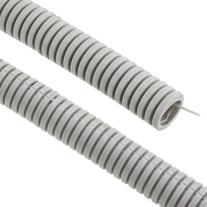 Tubo corrugado PVC con guía M-16 100 m Gris