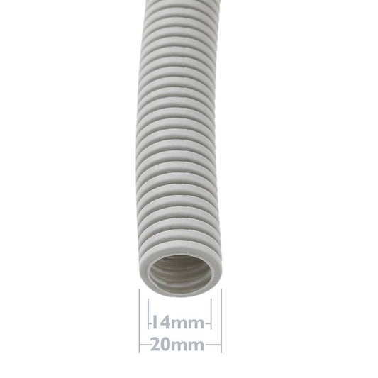 Tubo corrugado LHA M-20 100 m Gris