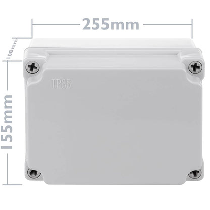 Caja estanca y hermética de superficie rectangular para protección de conexiones eléctricas 200x100x155mm