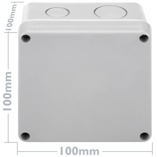 Caja de superficie cuadrada para protección y alojamiento de conexiones eléctricas 100x70x100mm