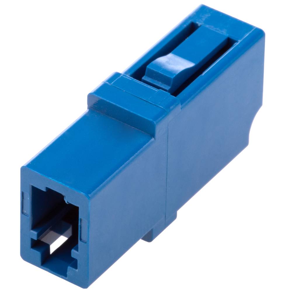 Acoplador de fibra óptica LC a LC monomodo simplex