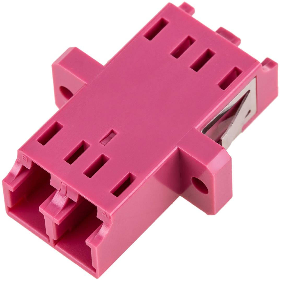Acoplador de fibra óptica LC/UPC a LC/UPC multimodo OM4 dúplex