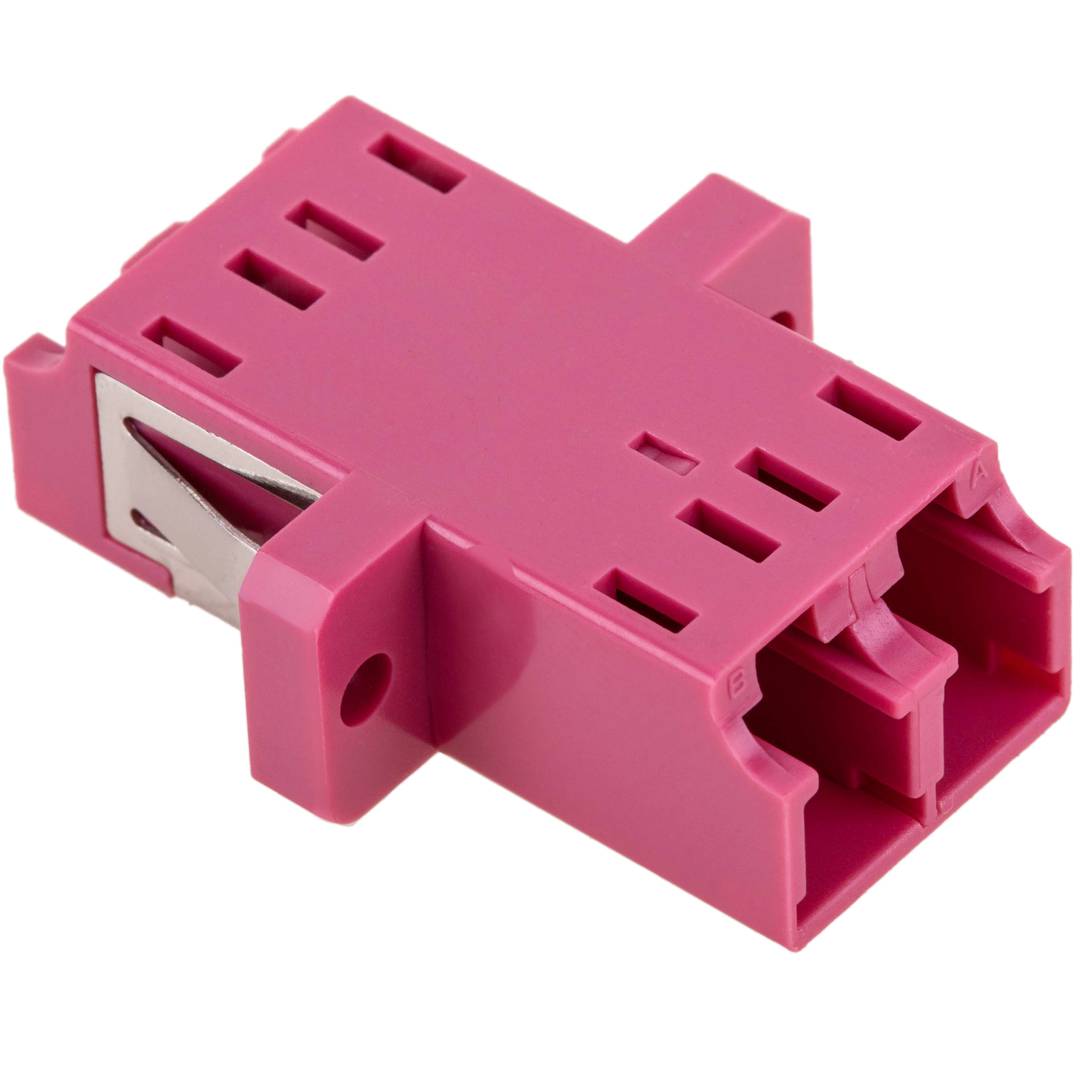 Acoplador de fibra óptica LC/UPC a LC/UPC multimodo OM4 dúplex