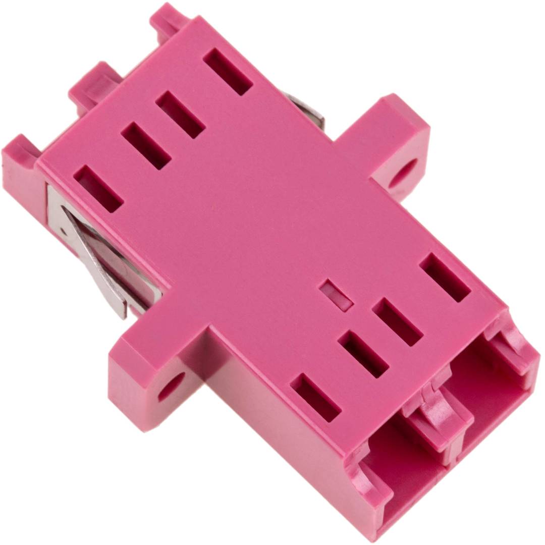 Acoplador de fibra óptica LC/UPC a LC/UPC multimodo OM4 dúplex