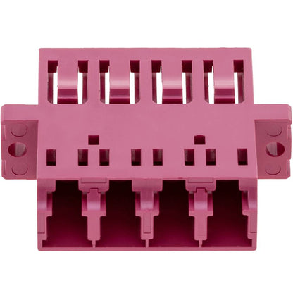 Acoplador de fibra óptica LC a LC multimodo OM4 cuádruple