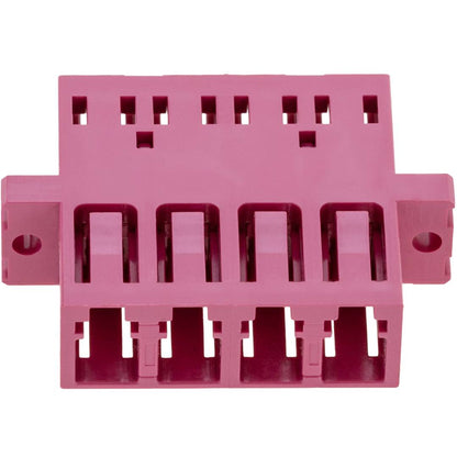 Acoplador de fibra óptica LC a LC multimodo OM4 cuádruple