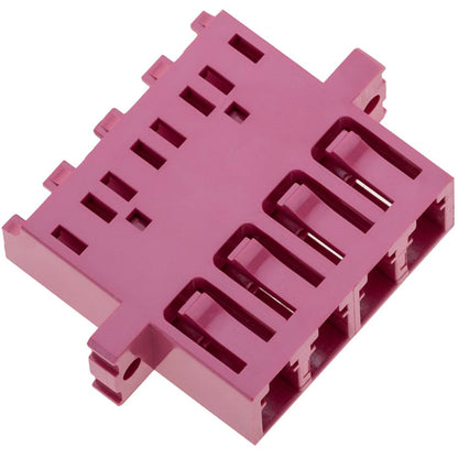 Acoplador de fibra óptica LC a LC multimodo OM4 cuádruple