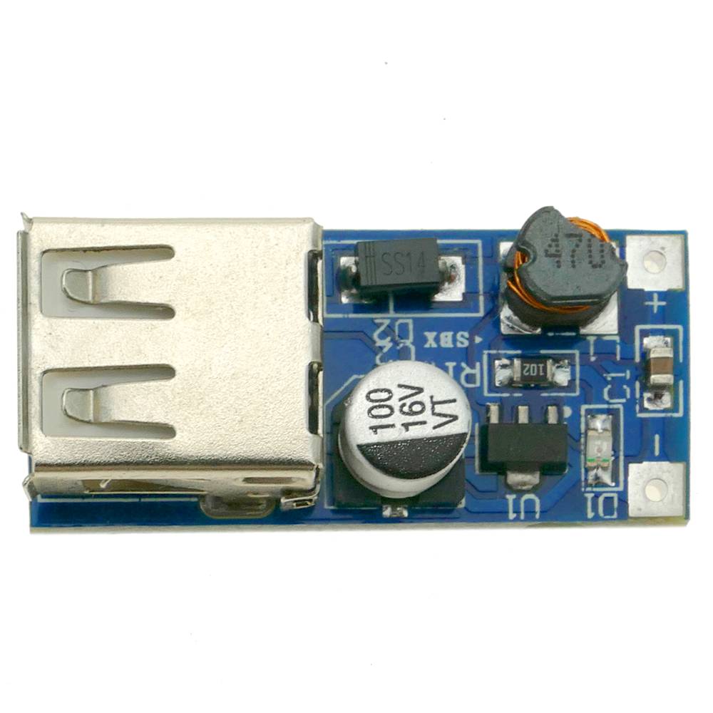 Fuente de alimentación DC-DC 0.9-5V a 5V de 600mA con conversor de voltaje USB DW-0417
