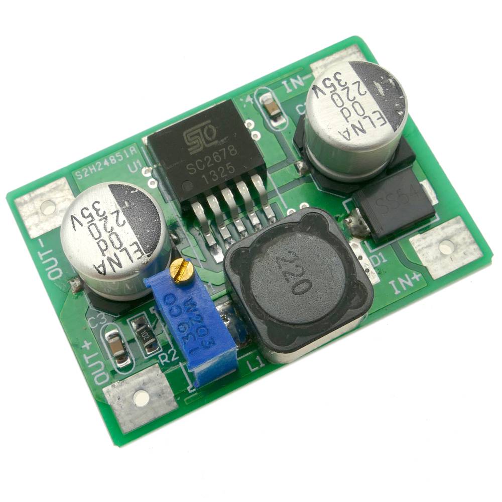 Fuente de alimentación DC-DC de 3.6-24V a 0.8-20V con conversor de voltaje ajustable DW-0411