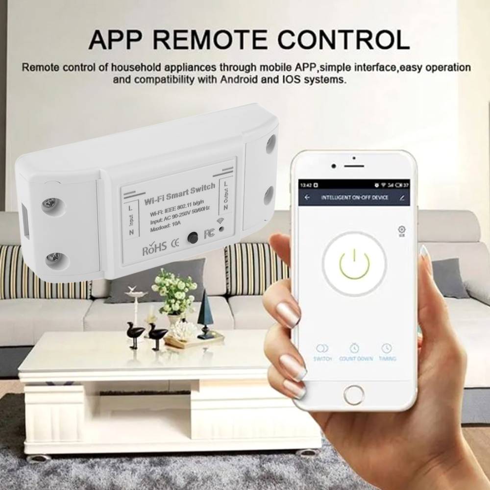 Interruptor inteligente WiFi compatible con Google Home, Alexa y IFTTT