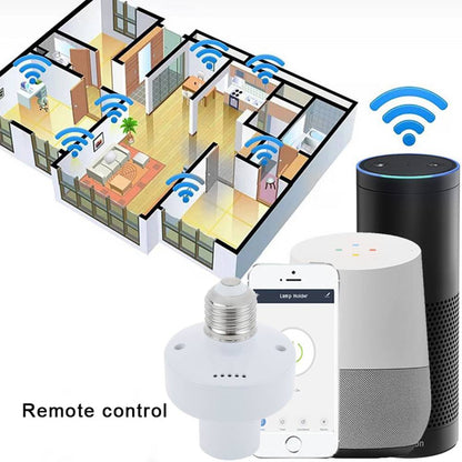 Portalámparas Inteligente WiFi E27 compatible con Google Home, Alexa y IFTTT