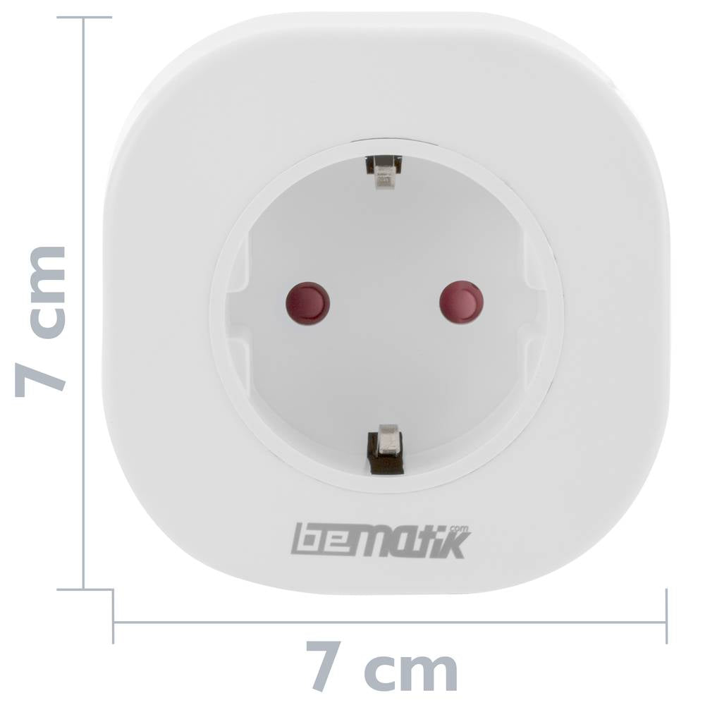 Enchufe inteligente 10A 2200W WiFi Blanco compatible con Google Home, Alexa y IFTTT