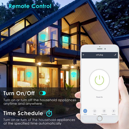 Enchufe inteligente 10A 2200W WiFi Blanco compatible con Google Home, Alexa y IFTTT