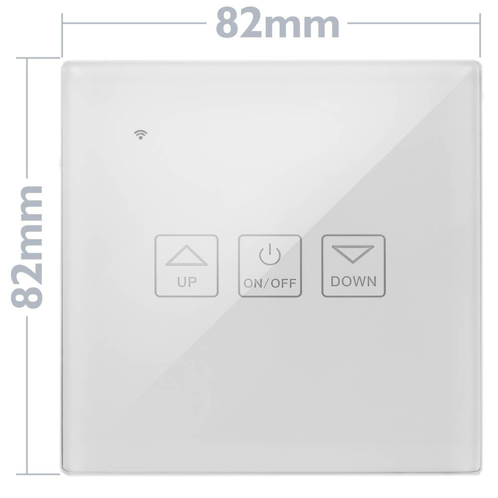 Interruptor inteligente táctil regulable en color blanco compatible con Google Home, Alexa y IFTTT