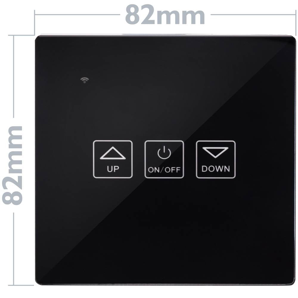 Interruptor inteligente táctil regulable en color negro compatible con Google Home, Alexa y IFTTT