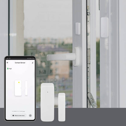 Sensor inteligente para puertas y ventanas WiFi compatible con Google Home, Alexa y IFTTT