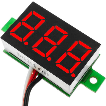 Visor LCD de 3 dígitos rojo y con voltímetro 0-100V
